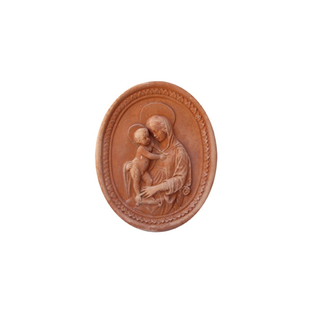 Oval Madonna in Terracotta